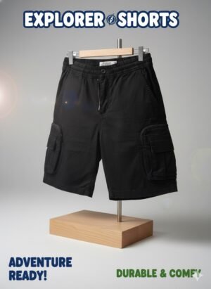 Toddler Black Cargo Shorts – Durable Utility Style for Everyday Play