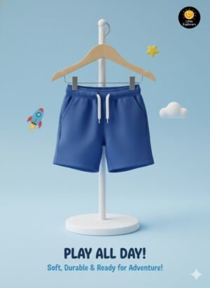 Toddler Blue Play Shorts – Soft, Comfy & Everyday Adventure Wear