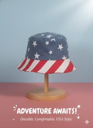 Kids Stars & Stripes Bucket Hat – Adventure Awaits Style
