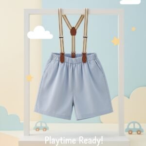 Toddler Suspender Shorts – Playtime-Ready & Stylish Comfort