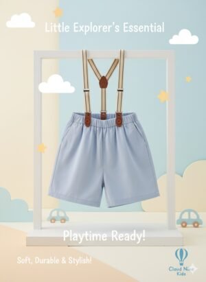 Toddler Suspender Shorts – Playtime-Ready & Stylish Comfort