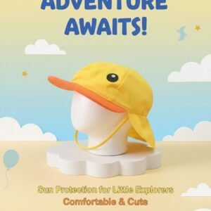 Toddler Sun Hat with Neck Flap – Cute, Comfy & Sun-Safe