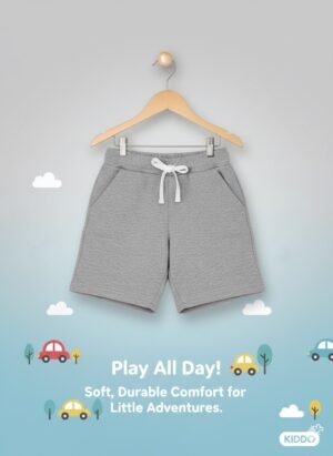 Toddler Gray Play Shorts – Soft, Durable & Play-All-Day Comfort