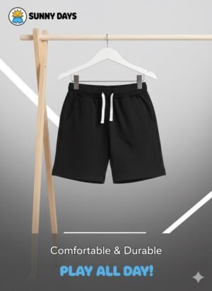 Toddler Black Play Shorts – Comfortable & Durable Everyday Wear