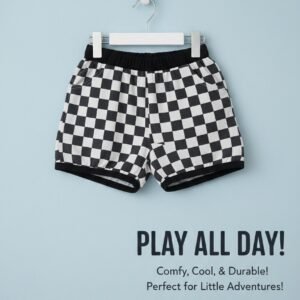 Toddler Checkered Play Shorts – Comfy, Cool & Durable