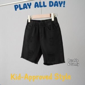 Unisex Toddler Distressed Shorts – Durable, Comfy & Play-Ready
