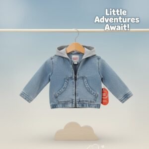 Toddler Denim Jacket – Hooded, Cozy & Adventure-Ready