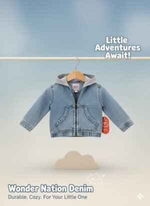 Toddler Denim Jacket – Hooded, Cozy & Adventure-Ready