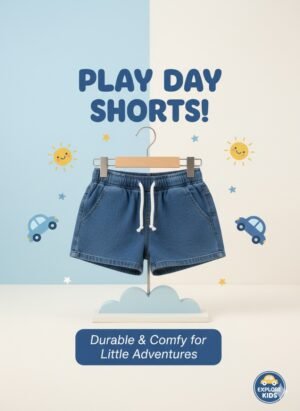 Toddler Denim Play Day Shorts – Durable & Comfy for Little Adventures