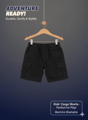 Toddler Black Cargo Shorts – Durable, Comfy & Stylish Playwear