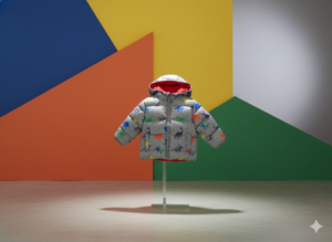 Toddler Dinosaur Puffer Jacket – Warm, Lightweight & Adventure-Ready