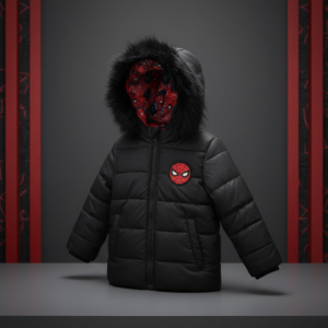 Toddler Spider Hero Winter Puffer Jacket – Warm, Cozy & Play-Ready