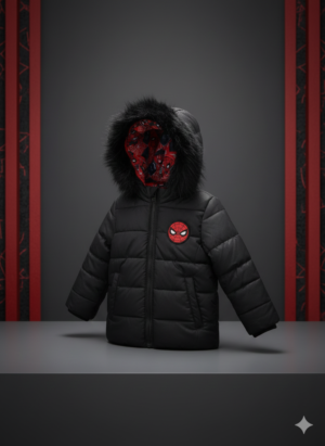 Toddler Spider Hero Winter Puffer Jacket – Warm, Cozy & Play-Ready