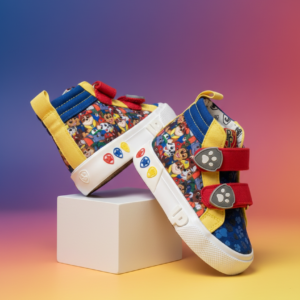 Toddler Character Velcro High-Top Sneakers – Fun, Durable & Easy On/Off