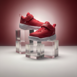 Jordan Toddler Velcro Sneakers – Red & White Lightweight Athletic Shoes