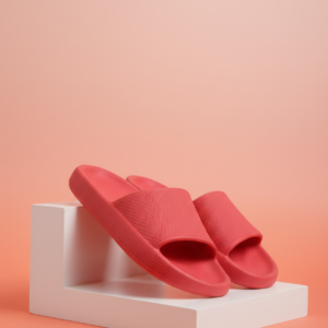 Unisex Red Comfort Slide Sandals – Lightweight Cushioned Everyday Slides