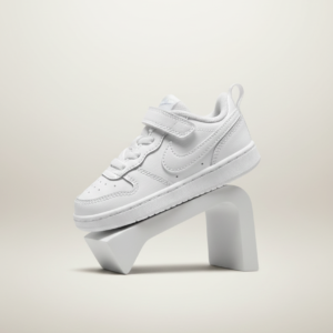 Nike Toddler Court-Style Velcro Sneakers – All-White | Lightweight & Everyday Comfort