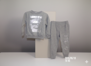 Kids Gray Fleece Sweatsuit Set – Cozy Pullover Sweatshirt & Jogger Pants (2-Piece Set)