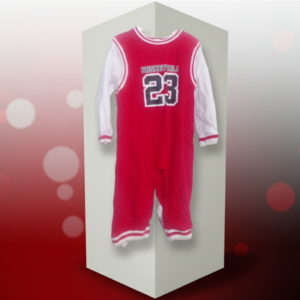 Toddler Basketball Romper – Red #23 One-Piece Outfit, Sporty & Comfortable