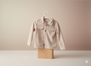 Toddler Beige Corduroy Button-Up Jacket – Soft, Classic & Lightweight Outerwear