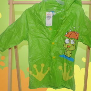 Toddler Frog Raincoat with Hood – Waterproof Lightweight Jacket
