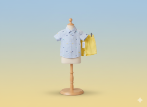 Toddler Short Sleeve Button-Up Shirt & Yellow Shorts Set