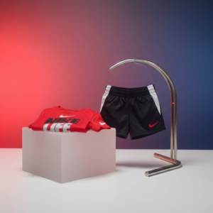 Nike Toddler 2-Piece Set – Red Graphic Tee & Black Shorts