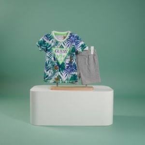 Guess Kids Tropical Logo Tee & Shorts Set – Summer Outfit