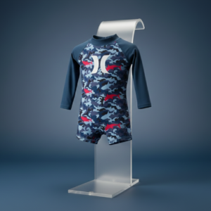 Toddler Boys Hurley Long-Sleeve Rash Guard Swimsuit – Camo Print