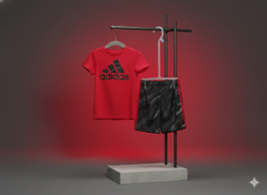 Kids Performance Tee & Shorts Set – Red & Black