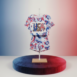 USA Tie-Dye Kids Two-Piece Outfit