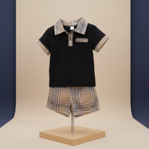 Toddler Boys Classic Polo & Plaid Shorts 2-Piece Outfit