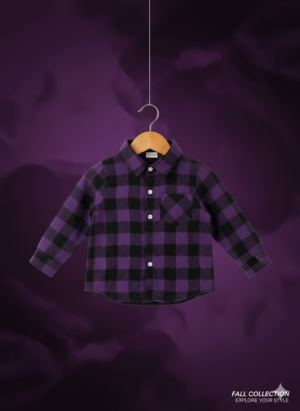 Toddler Purple Plaid Button-Up Shirt