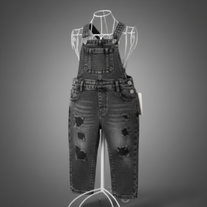 Toddler Distressed Denim Overalls