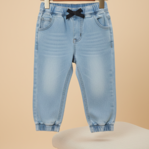 Toddler Light Wash Denim Jogger Pants