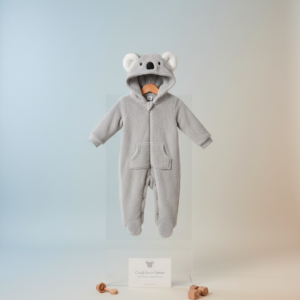 Baby Koala Hooded Fleece Onesie – Soft & Cozy One-Piece Outfit