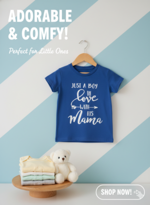 Just a Boy in Love With His Mama – Kids Graphic Tee