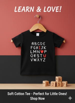 Kids Alphabet Love Graphic T-Shirt