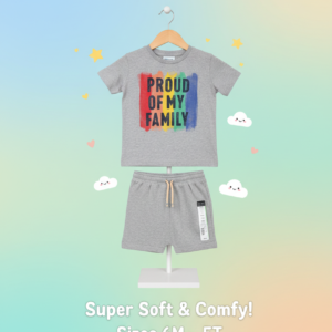 Proud of My Family Kids Tee & Shorts Set