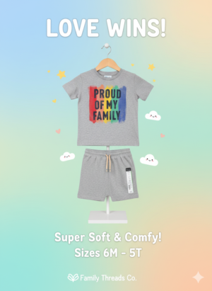 Proud of My Family Kids Tee & Shorts Set