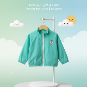 Toddler Lightweight Zip-Up Jacket – Teal