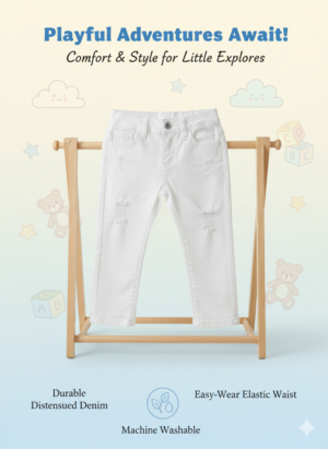 Toddler White Denim Jacket & Pants Set