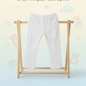 Classic White Kids Pants – Soft & Stylish Everyday Essential