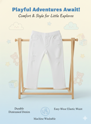 Classic White Kids Pants – Soft & Stylish Everyday Essential