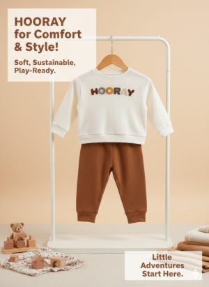 Hooray Toddler Lounge Set – Sweatshirt & Pants