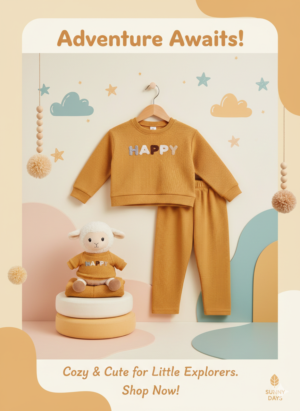 Toddler “HAPPY” Two-Piece Lounge Set