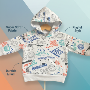 Kids Graffiti Print Hoodie – Soft & Play-Ready