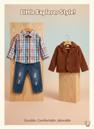 Kids Classic Shirt, Denim & Jacket Outfit Set