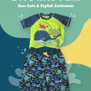 Kids Whale Cool Swim Shirt & Shorts Set