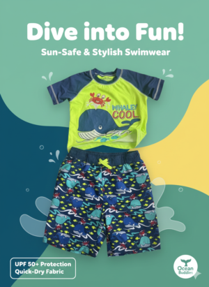 Kids Whale Cool Swim Shirt & Shorts Set